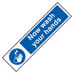 Scan 5014 Now Wash Your Hands - PVC 200 x 50mm