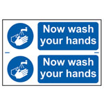 Scan 0404 Now Wash Your Hands - PVC 300 x 200mm