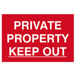Scan 1652 Private Property Keep Out - PVC 300 x 200mm