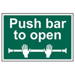 Scan 1523 Push Bar To Open - PVC 300 x 200mm