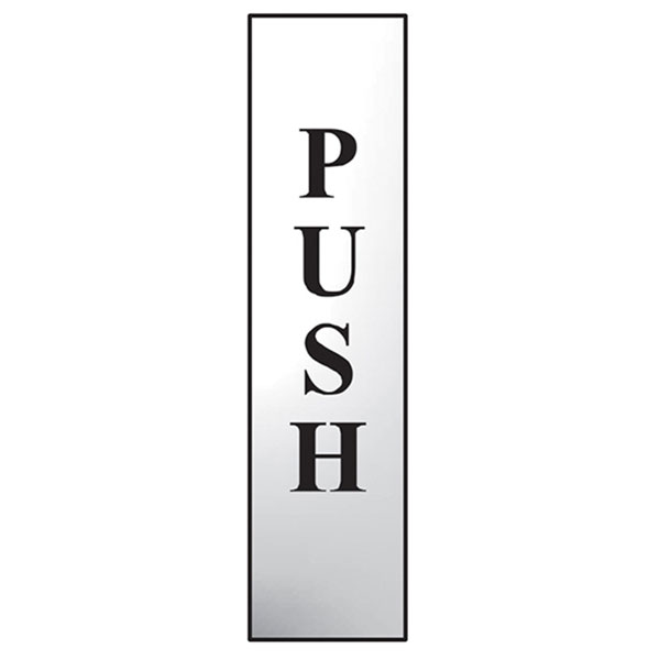 Scan 6032C Push Vertical - Polished Chrome Effect 50 x 200mm