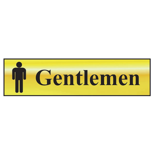 Scan 6003 Gentlemen - Polished Brass Effect 200 x 50mm