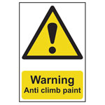 Scan 1113 Warning Anti Climb Paint - PVC 200 x 300mm