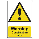 Scan 0958 Warning Construction Site - PVC 200 x 300mm