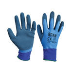 Scan SCAGLOLATWPM Waterproof Latex Gloves - M (Size 8)