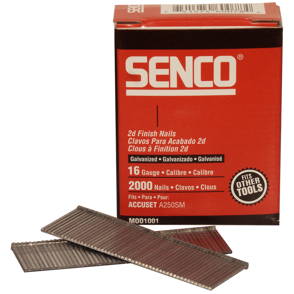 Senco Straight Brad Nails Galvanised 16G x 45mm (Pack 2000)
