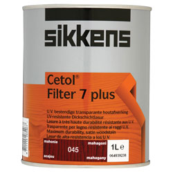 Sikkens 5085935 Cetol Filter 7 Plus Translucent Woodstain Mahogany 1 litre