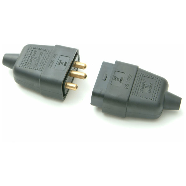  RC3PBC Black Plug & Socket 10A 3-Pin