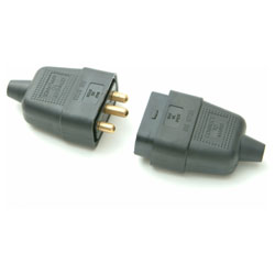 SMJ RC3PBC Black Plug & Socket 10A 3-Pin