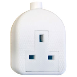 SMJ RTS1GW White Trailing Extension Socket 13A 1-Gang