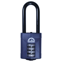 Squire CP50/2.5 Combi Padlock 4-Wheel 50mm Extra Long Shackle 63.5mm