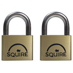 Squire LN4T Lion Brass Padlocks 5-Pin 40mm Twin Pack (2 x LN4KA)