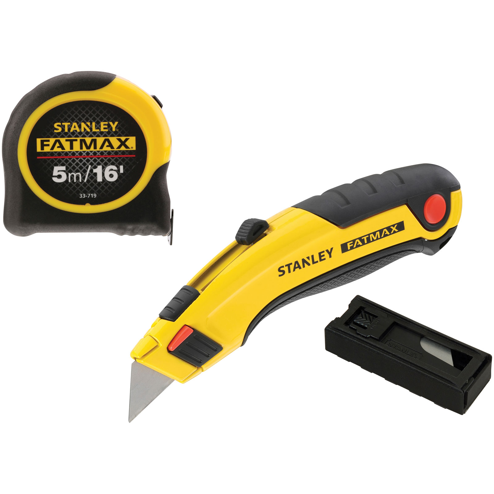 Stanley Fmht43257 0 Fatmax Triple Pack Tape Retractable Knife And