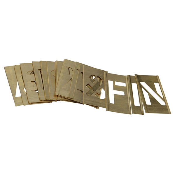 Stencils F2LB Set of Brass Interlocking Stencils - Figures 2in