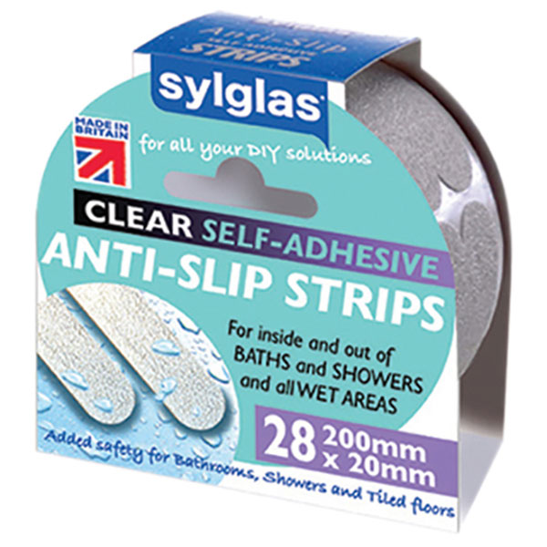  8620050 Anti-Slip Strips 200 x 20mm Clear (Pack 28)
