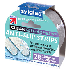 Sylglas 8620050 Anti-Slip Strips 200 x 20mm Clear (Pack 28)