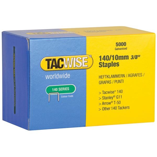 Tacwise 0342 140 Galvanised Staples 10mm (Pack 5000)