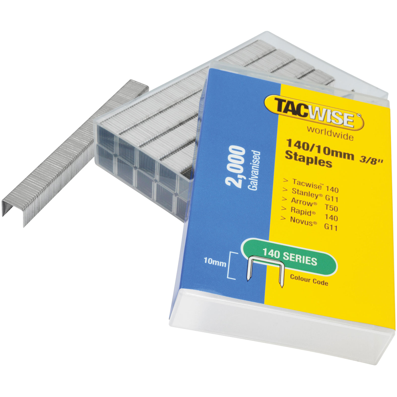 Tacwise 1418 140 Galvanised Staples 10mm (Pack 2000) Rapid Online