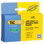 Tacwise 1220 140 Stainless Steel Staples 12mm (Pack 2000)