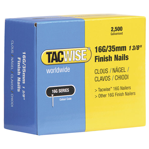 Slide Tacwise 0665 16 Gauge Straight Finish Nails 20mm Pack 2500