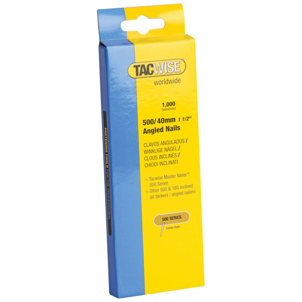 Tacwise 0483 500 18 Gauge 40mm Angled Nails Pack 1000