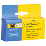 Tacwise 0337 53 Light-Duty Staples 12mm (Type JT21 A) Pack 2000