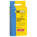 Tacwise 0288 91 Narrow Crown Divergent Point Staples 22mm Electric Tacker Pk1000
