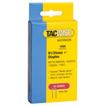 Tacwise 0285 91 Narrow Crown Staples 25mm - Electric Tackers Pack 1000