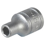 Teng M140504 Hexagon Socket 6 Point Regular 1/4in Drive 4mm