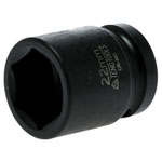 Teng 920522N Impact Socket Hexagon 6-Point 1/2in Drive 22mm