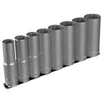 Teng M1207 Socket Clip Rail Set of 8 Metric 1/2in Drive