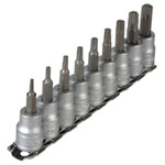 Teng M3813TX Socket Clip Rail Set of 9 External TORX 3/8in Drive
