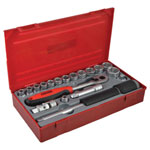 Teng TT3819 Regular Metric Socket Set, 19 Piece - 3/8in Drive