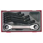 Teng TC38 TTRORS Metric Ratchet Ring Spanner Set, 6 Piece