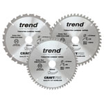 Trend CSB/CC216/3PK CraftPro Mitre Saw Blade 216 x 30mm x 24T/48T/60T (Pack 3)