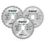 Trend CSB/190/3PK CraftPro Saw Blade 190 x 30mm x 24T/40T/60T (Pack 3)