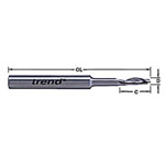 Trend 50/19 x 8mm HSSE Steel Helical Plunge Bit 5mm