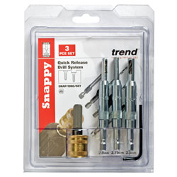 Trend SNAP/DBG/SET Drill Bit Guide Set with Quick Chuck - 5/64in 7/64in & 9/64in