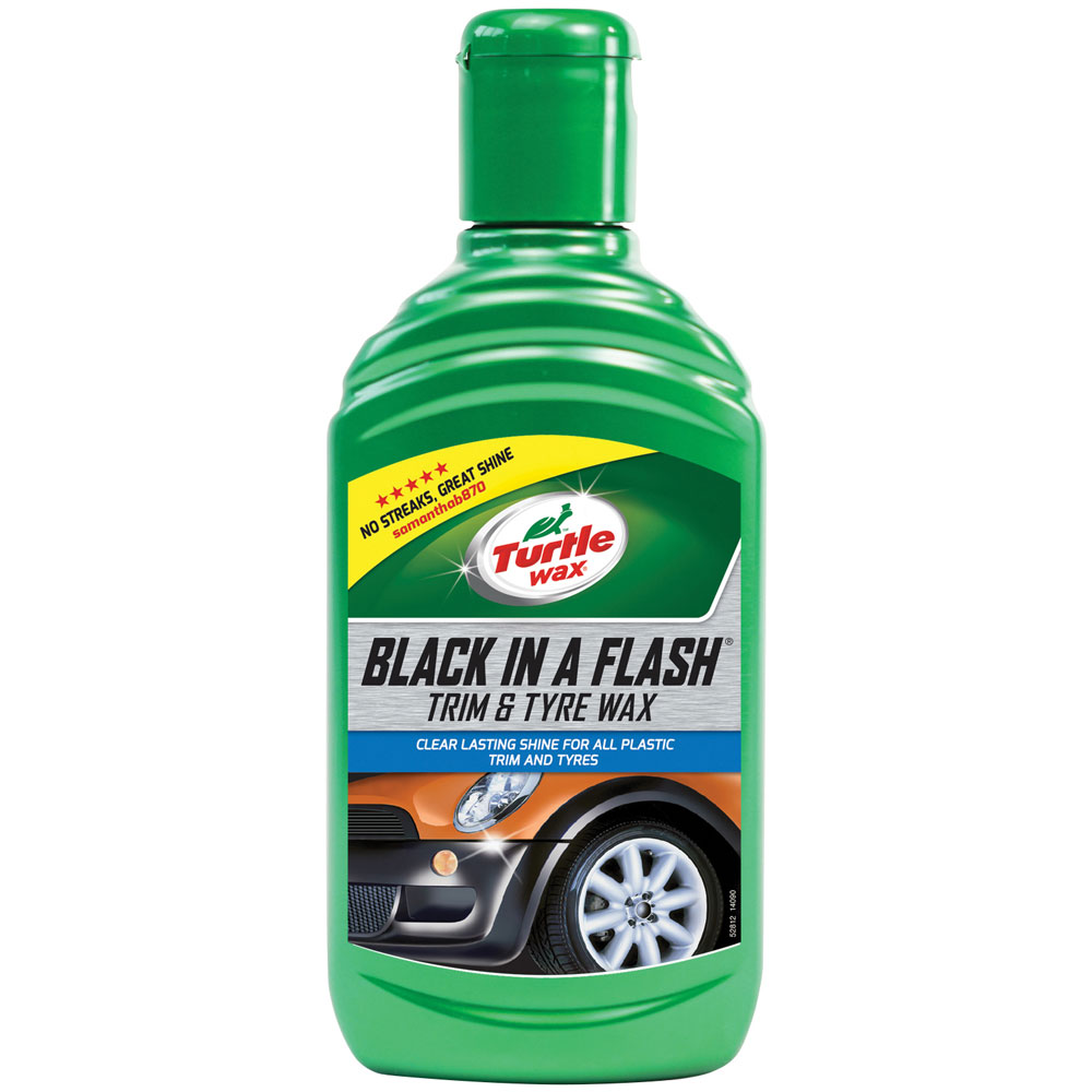 aantrekken hebben zich vergist benzine Turtle Wax 52812 Black in a Flash Trim & Tyre Wax 300ml | Rapid Online