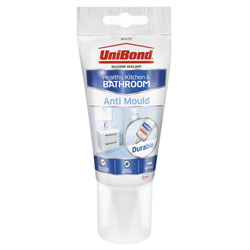 UniBond 2079321 Anti-Mould Kitchen & Bathroom Sealant Tube White 147g