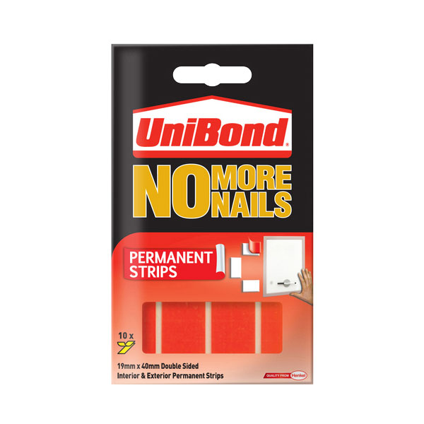  1507605 No More Nails Permanent Pads 19mm x 40mm (Pack of 10)