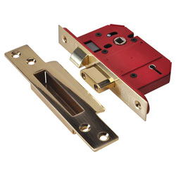 UNION StrongBOLT 2200S BS 5 Lever Mortice Sashlock Satin Brass 68mm Box