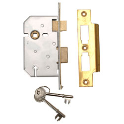 UNION Y2277-PL-2.50 2277 3 Lever Mortice Sashlock Polished Brass 65mm 2.5in Visi