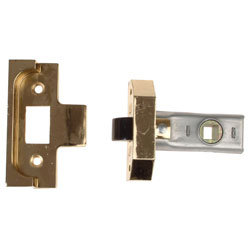 UNION Y2650-EB-2.50 Rebated Tubular Mortice Latch 2650 Electro Brass 63mm 2.5in