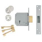 UNION 3G114E 5 Lever Mortice Deadlock C-Series 80mm 3in Satin Chrome
