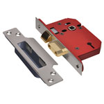 UNION StrongBOLT 2203S 3 Lever Mortice Sashlock Stainless Steel 68mm 2.5in Visi