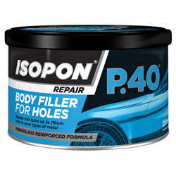 U-POL P40/S P.40 Body Filler for Holes Tin 250ml