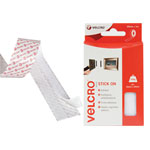 VELCRO® Brand 60210 Stick On Tape 20mm x 1m White
