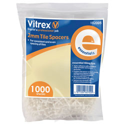 Vitrex 102005 Essential Tile Spacers 2mm (Pack 1000)