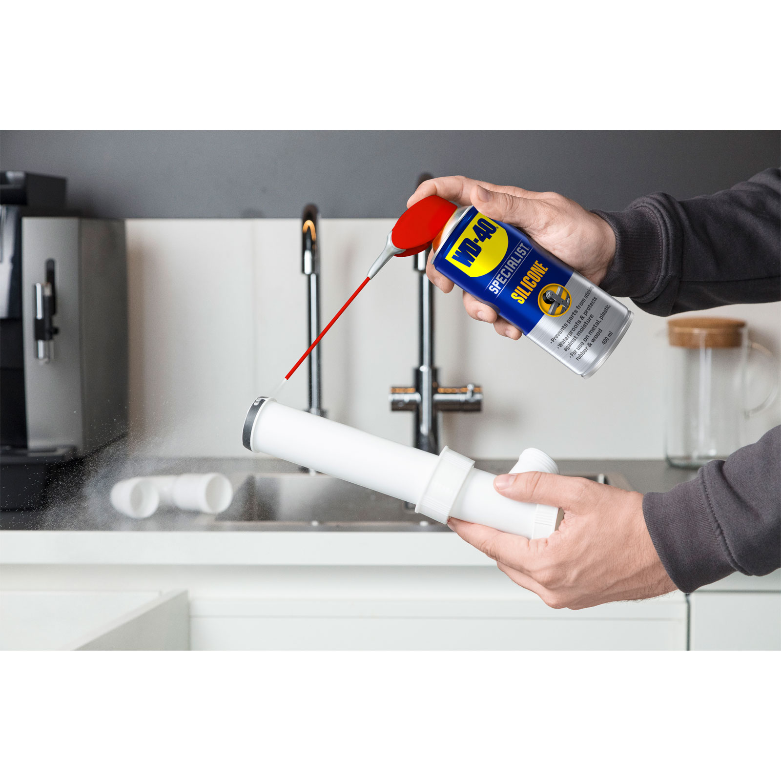 WD-40 44377 Specialist Silicone Lubricant Spray, Large - 400ml for